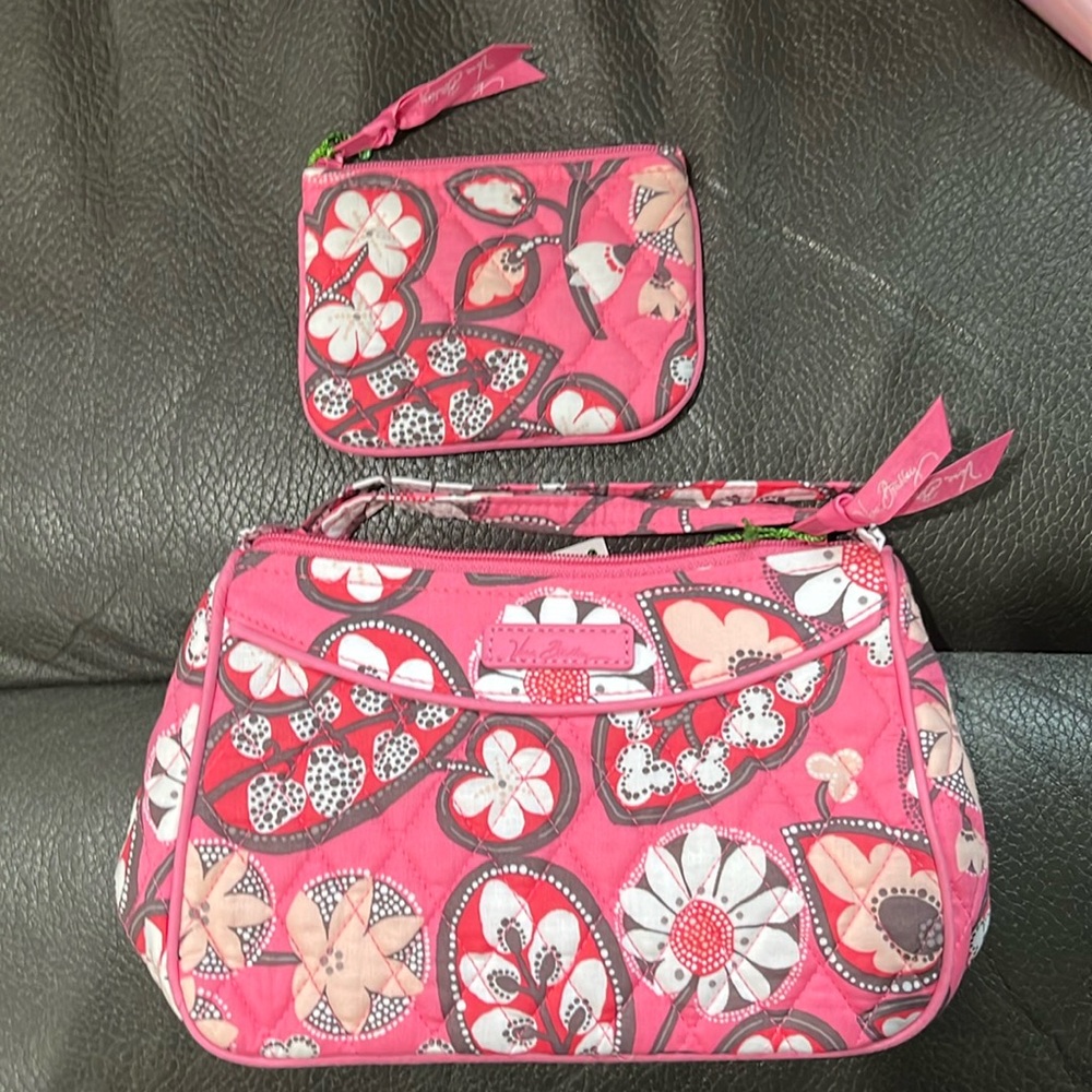 Vera Bradley in blush pink little crossbody and little coin purse